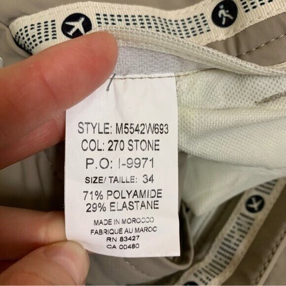 Ballin Performance Golf Pants 34 Stone Gray Stretch Lightweight Travel Casual - Picture 6 of 6